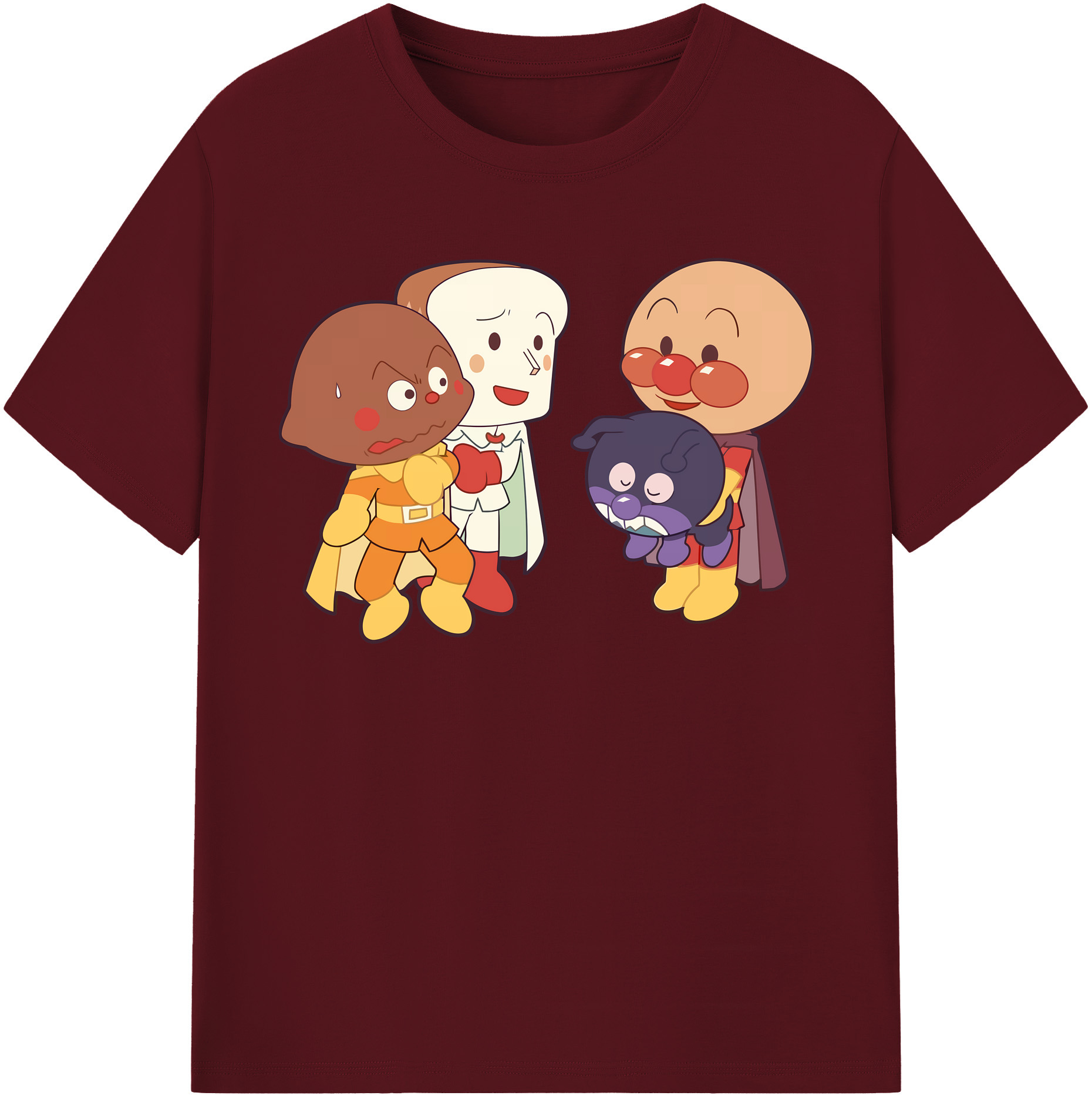 （画像用） アンパンマン Anpanman 綿100％半袖Tシャツ（フロントプリント）